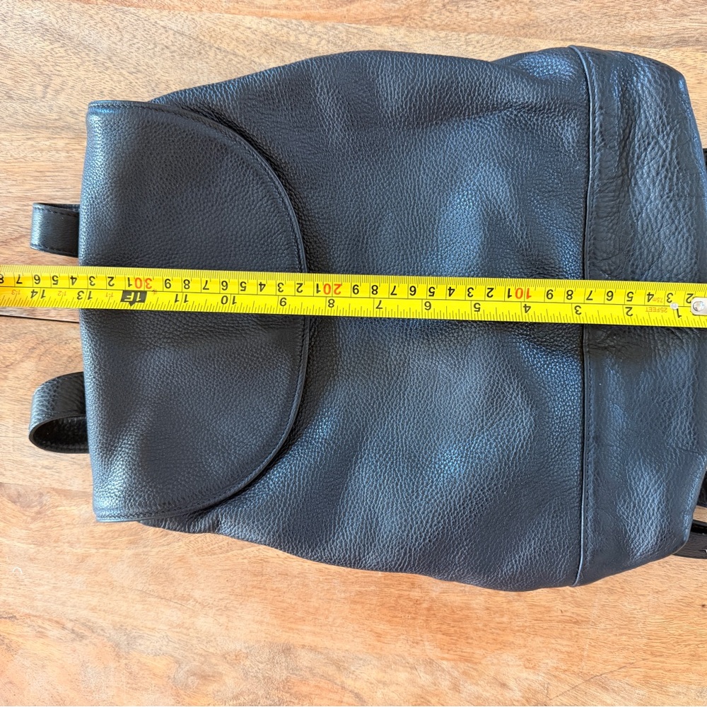 Black Leather Backpack - image 2